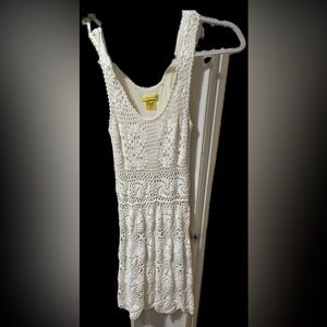 White crochet Catherine Malandrino dress.
